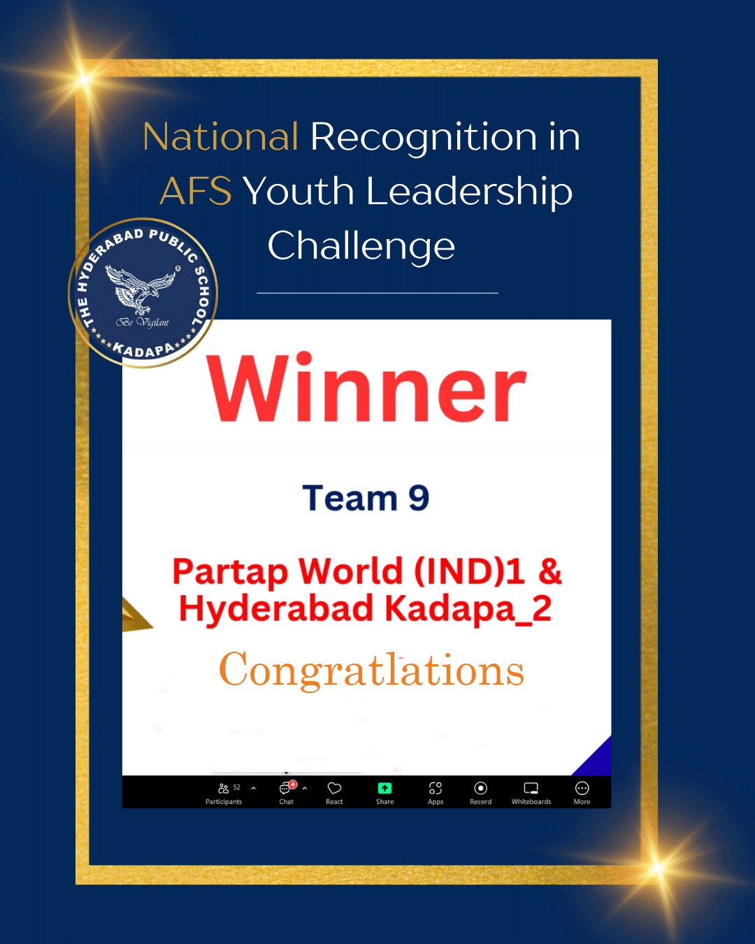 National Recognition in AFS Youth Leadership Challenge